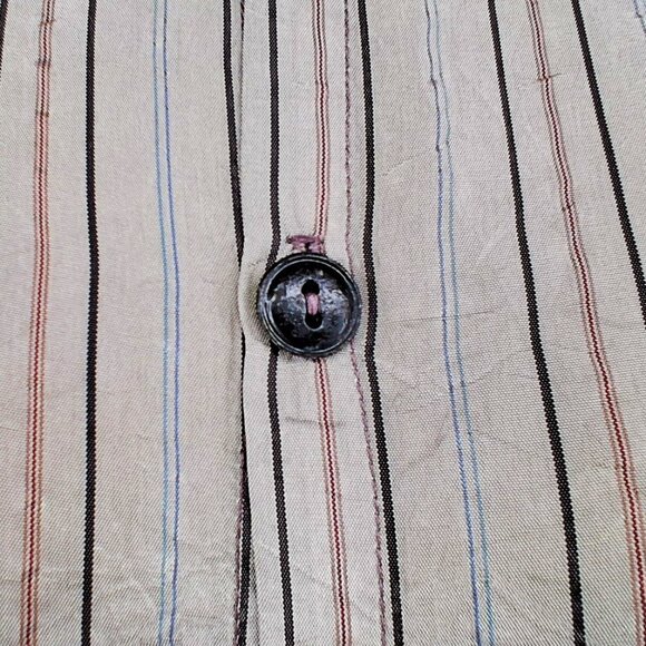 Shack Incorporated J Morgan Puett Taupe Striped Rayon Tunic Top Long Sleeve  S - Picture 5 of 11